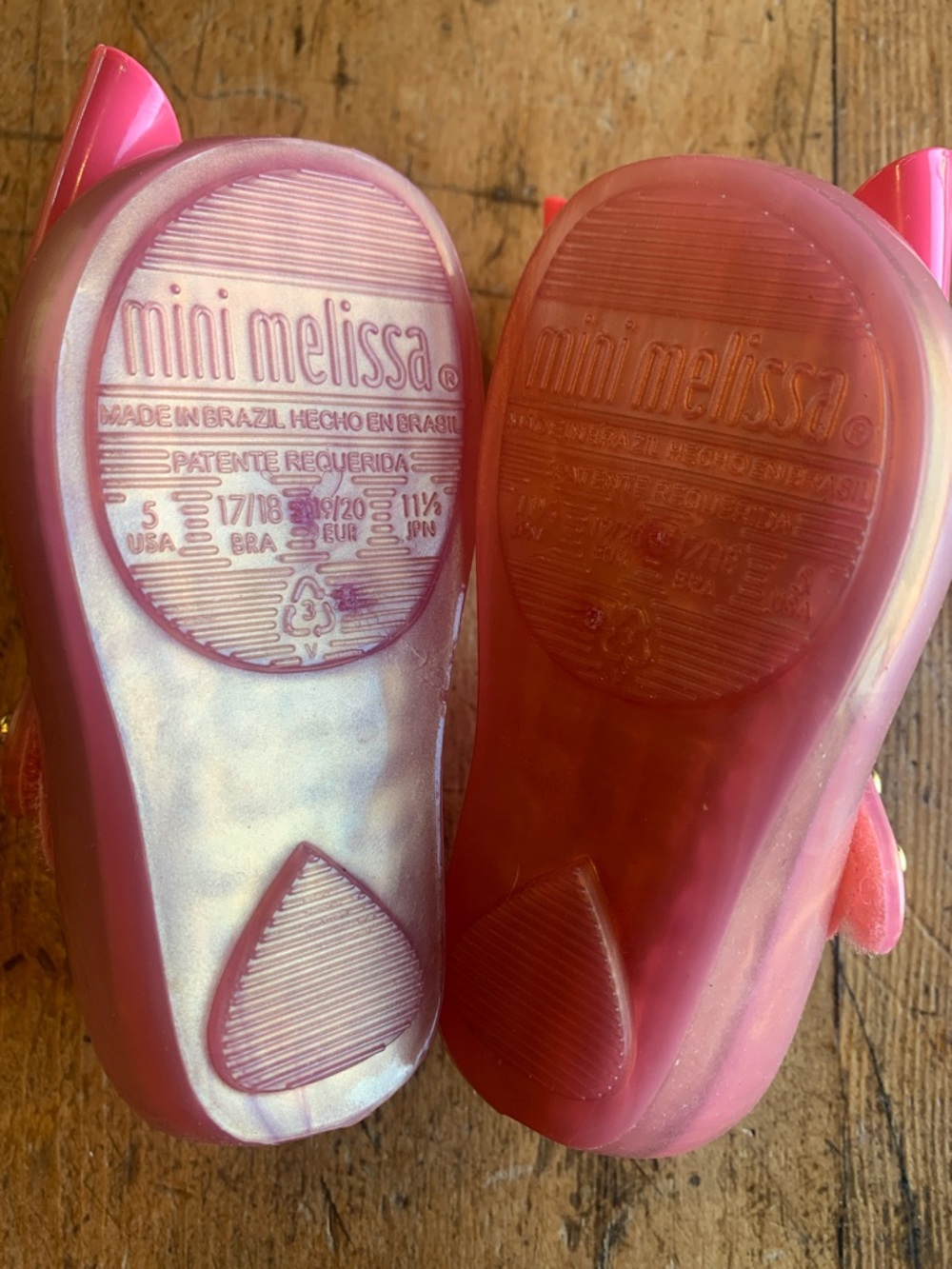 Mini Melissa Pink Jelly Mary Jane Shoes with Layered Bow - Picture 13 of 16